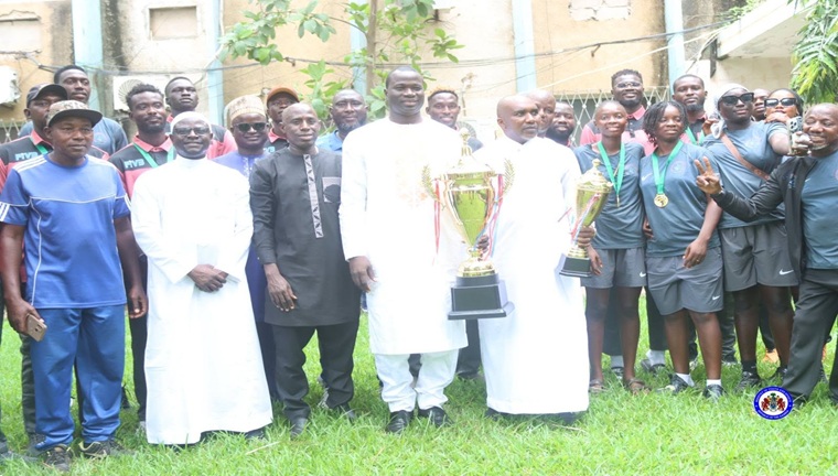 GVBF Presents Championship Trophies to Sports Minister